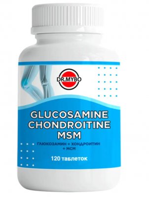 Купить глюкозамин+хондроитин+мсм др.майбо (dr mybo) таблетки массой 0,67 г 120 шт. бад в Богородске