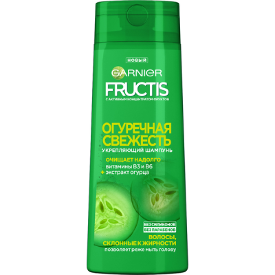 Купить garnier fructis (гарньер фруктис) шампунь для волос огуречная свежесть 400мл в Богородске