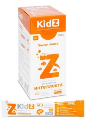 Купить kidz (кидз) сироп умная омега, стик 10мл 14шт бад в Богородске