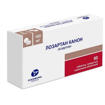 Купить лозартан-канон, таблетки, покрытые пленочной оболочкой 100мг, 90 шт в Богородске
