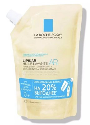 Купить la roche-posay lipikar ap+ (ля рош позе) масло очищающее eco-refill, 400 мл сменный блок  в Богородске