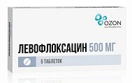 Купить левофлоксацин, таблетки покрытые пленочной оболочкой 500мг, 5 шт в Богородске