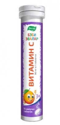 Купить витамин с 90мг эвалар беби, таблетки шипучие 15 шт бад в Богородске