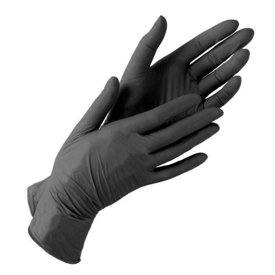 Купить перчатки manual bn117, смотр.нестер.нитрил. черные, р.s пар №50 в Богородске