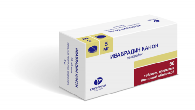 Купить ивабрадин-канон, таблетки, покрытые пленочной оболочкой 5мг, 56 шт в Богородске
