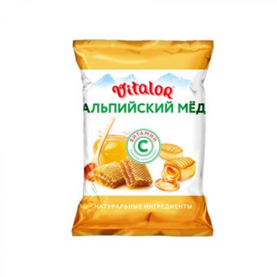 Купить виталор, леденцовая карамель с витамином с со вкусом меда, пакет 60 г бад в Богородске
