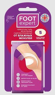 Foot Expert (Фут Эксперт) пластырь гидроколлоидный 4,4х6,9см, 5 шт