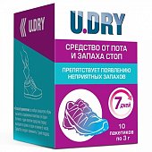 Купить u.dry дезодорант для ног пакетики 3г, 10 шт в Богородске