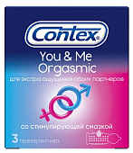 Купить contex (контекс) презервативы you&me orgasmic из натурального латекса 3шт в Богородске