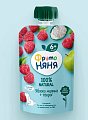 Фрутоняня пюре из яблок и малины с творогом для детей с 6 месяцев, 90г
