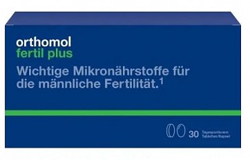 Orthomol Fertil plus (Ортомол Фертиль плюс), саше двойное (капсулы+таблетки), 30 шт БАД