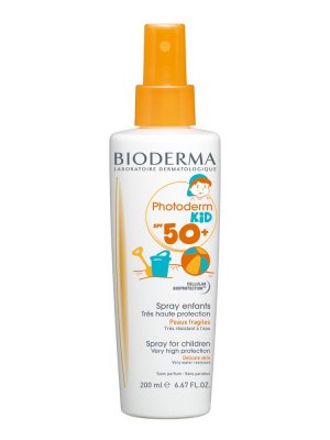 Купить bioderma photoderm kids (биодерма фотодерм) спрей для лица и тела солнцезащитный 200мл spf50+ в Богородске