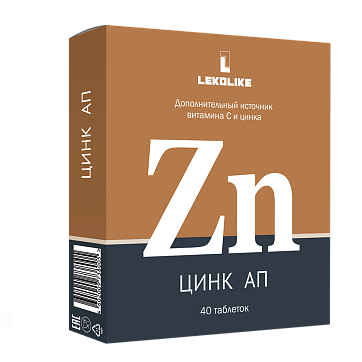 Lekolike (Леколайк) Цинк АП, таблетки 300мг, 40 шт БАД