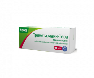 Купить триметазидин-тева, тбл п/о пленоч 20мг №60 (меркле гмбх, германия) в Богородске