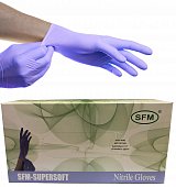 Купить перчатки sfm смотровые нестерильные нитриловые неопудрен текстурир размер xl, 100 пар, фиолетовые в Богородске