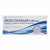 Купить моксонидин, таблетки, покрытые пленочной оболочкой 400мкг 28 шт в Богородске