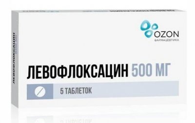 Купить левофлоксацин, таблетки покрытые пленочной оболочкой 500мг, 5 шт в Богородске