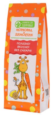 Купить лакомства для здоровья мармелад для детей морковь и лимон, 105г в Богородске