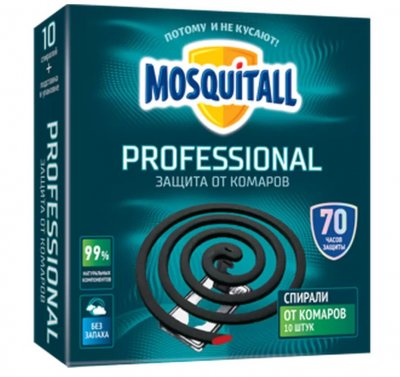 Купить mosquitall (москитолл) профессиональная защита спираль от комаров-эффект 10шт+подставка в Богородске
