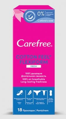 Купить carefree (кэфри) прокладки ежедневные флекси форм фреш ароматизированные 18шт в Богородске