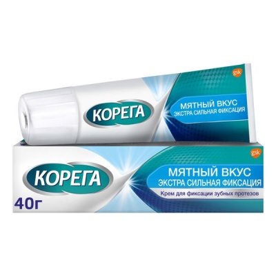Купить корега крем для фиксации зубных протезов мятный 40мл в Богородске