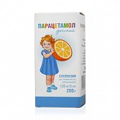 Купить парацетамол детский, суспензия для приема внутрь, апельсиновая 120мг/5мл, 200г в Богородске