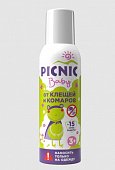Купить пикник (picnic) baby аэрозоль от клещей и комаров, 125мл  в Богородске