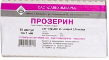 Купить прозерин, раствор для внутривенного и подкожного введения 0,5мг/мл, ампулы 1мл, 10 шт в Богородске