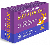 Купить мелатосан комплекс для сна, таблетки покрытые оболочкой 30шт бад в Богородске