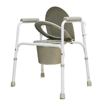 Купить кресло-туалет стальное со спинкой, регулируемое по высоте, amcb6803 в Богородске