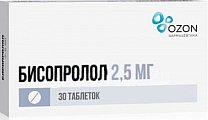 Купить бисопролол, таблетки, покрытые пленочной оболочкой 2,5мг, 30 шт в Богородске