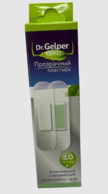 Купить пластырь dr. gelper (др.гелпер) алоэпласт прозрачный, 10 шт в Богородске