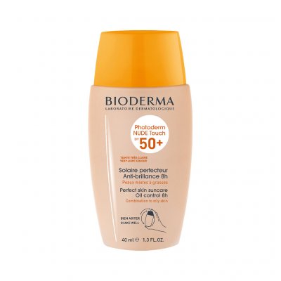 Купить bioderma photoderm (биодерма фотодерм) флюид для лица солнцезащитный тон светный 40мл spf50+ в Богородске