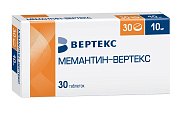 Купить мемантин-вертекс, таблетки, покрытые пленочной оболочкой 10мг, 30 шт в Богородске