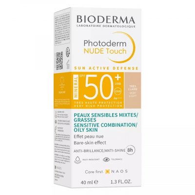 Купить bioderma photoderm (биодерма фотодерм) флюид для лица солнцезащитный, тон очень светлый 40мл spf50+ в Богородске