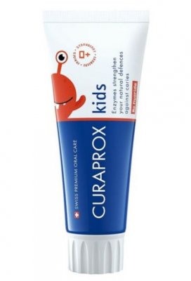 Купить curaprox (курапрокс) зубная паста kids для детей старше 2 лет со вкусом клубники без фтора туба 60мл в Богородске