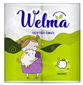 Купить велма (welma) бумага туалетная двухслойная яблоко, 4 шт в Богородске