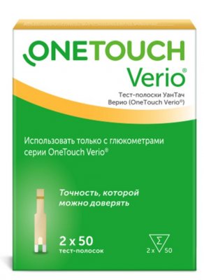 Купить тест-полоски onetouch verio (уан тач), 100 шт в Богородске