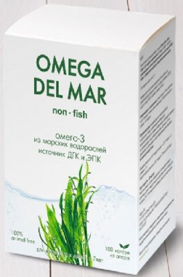 Купить омега дель мар (omega dei mar) омега-3 из водорослей, капсулы 300мг, 100 шт бад в Богородске