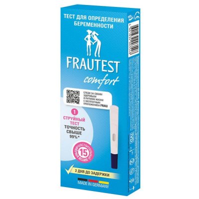 Купить тест для определения беременности frautest (фраутест) comfort кассетный, 1 шт в Богородске