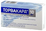 Купить торвакард, таблетки, покрытые пленочной оболочкой 10мг, 30 шт в Богородске