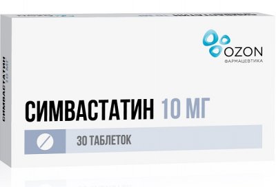 Купить симвастатин-озон, таблетки, покрытые пленочной оболочкой 10мг, 30 шт в Богородске