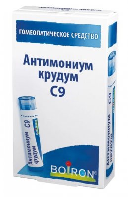 Купить антимониум крудм с9 гомеопатический монокомпонентный препарат минерально-химического происхождения, гранулы 4 г в Богородске