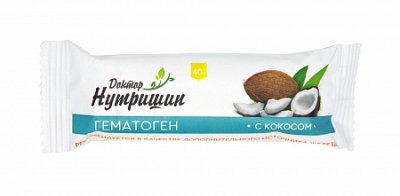 Купить гематоген доктор нутришин кокос 40г бад в Богородске