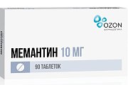 Купить мемантин, таблетки, покрытые пленочной оболочкой 10мг, 90 шт в Богородске