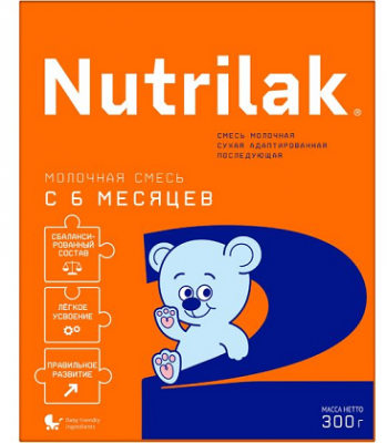 Купить  nutrilak (нутрилак) 2 молочная смесь с 6 месяцев, 300г в Богородске