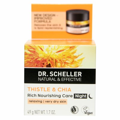 Купить dr. scheller (доктор шеллер) крем для лица особо питательный ночной сафлор и чиа 50мл в Богородске