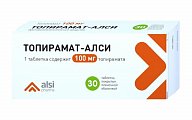 Купить топирамат-алси, таблетки покрытые пленочной оболочкой 100мг, 50 шт в Богородске