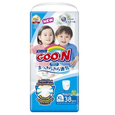 Купить goo.n (гуун) подгузники-трусики для мальчиков и для девочек xl 12-20кг 38 шт в Богородске