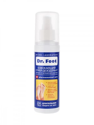 Купить dr foot (доктор фут) дезодорант для ног против неприятного запаха освежающий, спрей 150мл в Богородске